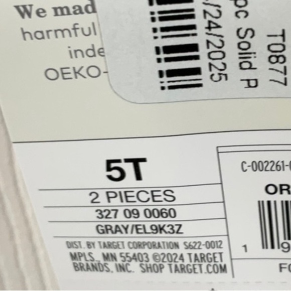 Cloud Island - 2pc Solid Pointelle Snug Fit
Pajama Set Gray Size 5T - Picture 7 of 7